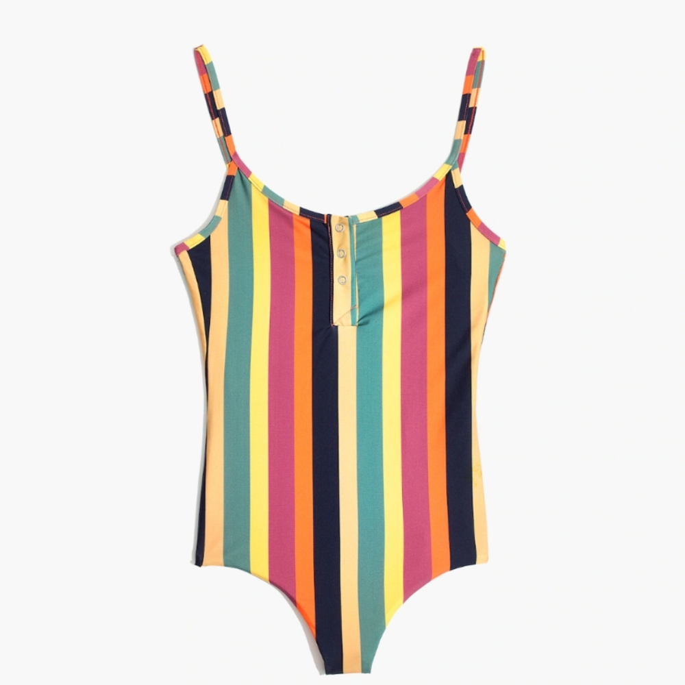 Madewell Multicolor Striped One Piece Swimsuit